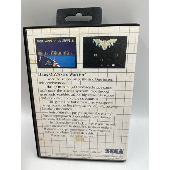 Hang-On & Astro Warrior: The Combo Cartridge (Sega Master System) Complete CIB - Picture 5 of 14